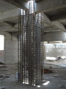 柱增大截面钢筋安装加固工程